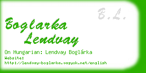boglarka lendvay business card